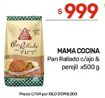 Nini Mayorista Mama cocina pan rallado c/ajo & perejil oferta
