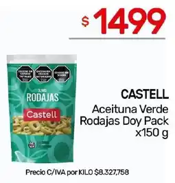 Nini Mayorista Castell aceituna verde rodajas doy pack oferta