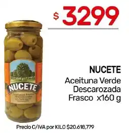 Nini Mayorista Nucete aceituna verde descarozada frasco oferta