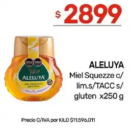 Nini Mayorista Aleluya miel squezze c/ lim.s/tacc s/ gluten oferta