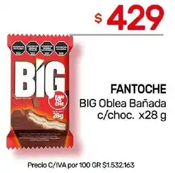Nini Mayorista Fantoche big oblea bañada c/choc. oferta