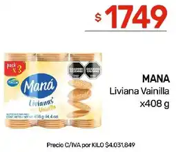 Nini Mayorista Mana liviana vainilla oferta