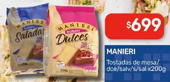 Nini Mayorista Manieri tostadas de mesa/ dce/salv/s/sal oferta