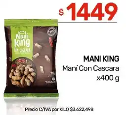 Nini Mayorista Mani king maní con cascara oferta