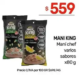 Nini Mayorista Mani king maní chef varios sabores oferta