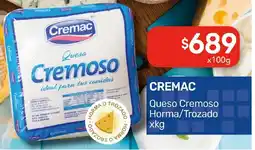 Nini Mayorista Cremac queso cremoso horma/trozado oferta
