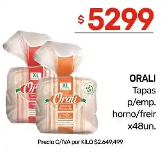 Nini Mayorista Orali tapas p/emp. horno/freir oferta