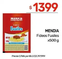 Nini Mayorista Mendia fideos fusiles oferta