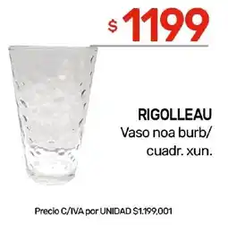 Nini Mayorista Rigolleau vaso noa burb/ cuadr. oferta