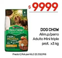 Nini Mayorista Purina dog chow alim.p/perro adulto mini triple prot. oferta