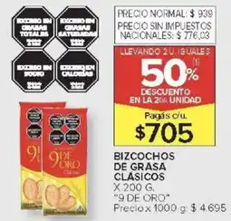 Carrefour 9 de Oro bizcochos de grasa clásicos oferta