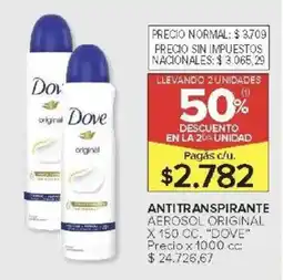 Carrefour Dove antiperspirante oferta