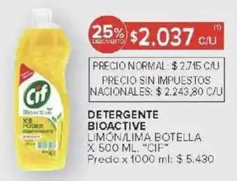 Carrefour Cif detergente bioactive oferta