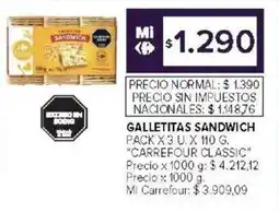 Carrefour Galletitas sandwich oferta