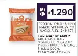 Carrefour Tostadas de arroz aireadas oferta