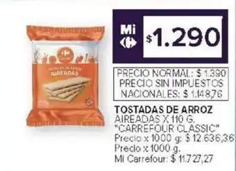 Carrefour Tostadas de arroz aireadas oferta