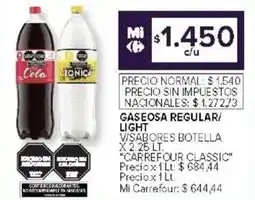 Carrefour Gaseosa regular/light oferta