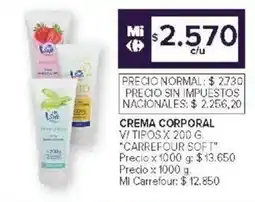 Carrefour Carrefour Soft crema corporal oferta