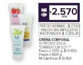 Carrefour Carrefour Soft crema corporal oferta