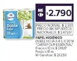 Carrefour Carrefour Essential Doble hoja oferta