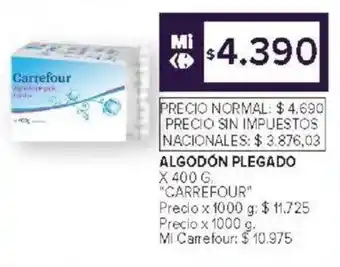 Carrefour Carrefour algodón plegado oferta