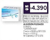 Carrefour Carrefour algodón plegado oferta
