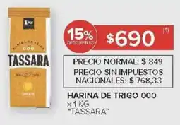 Carrefour Tassara harina de trigo 000 oferta