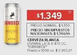 Carrefour Isenbeck cerveza blanca oferta