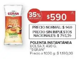 Carrefour Egran polenta instantanea oferta