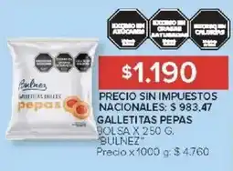 Carrefour Bulnez galletitas pepas oferta