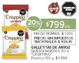 Carrefour Crisppino galletitas de arroz oferta