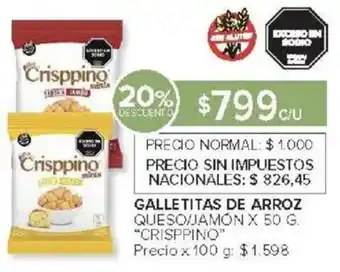 Carrefour Crisppino galletitas de arroz oferta