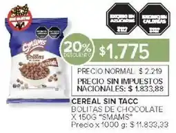 Carrefour Smams cereal sin tacc oferta