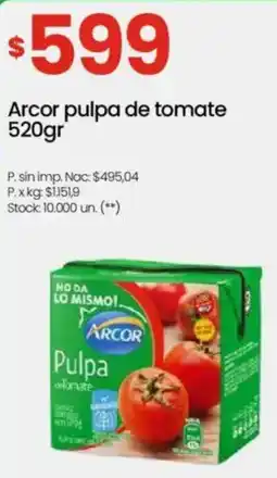Changomas Arcor pulpa de tomate oferta