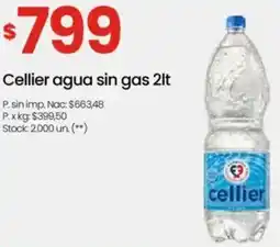 Changomas Cellier agua sin gas oferta