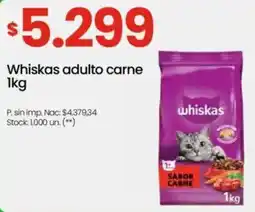 Changomas Whiskas adulto carne oferta