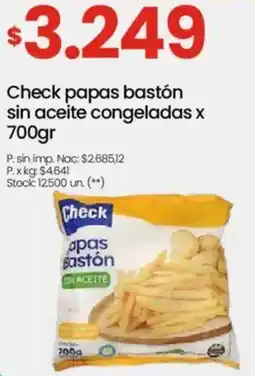 Changomas Check papas bastón sin aceite congeladas oferta