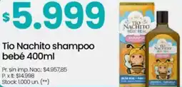 Changomas Tio Nachito shampoo bebé oferta