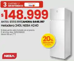 Changomas Neba heladera oferta