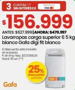 Changomas Gafa lavarropas carga superior oferta