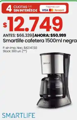 Changomas Smartlife cafetera negra oferta
