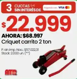 Changomas Criquet carrito 2 ton oferta