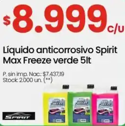 Changomas Líquido anticorrosivo Spirit Max Freeze verde oferta