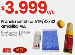Changomas Iael franela sintética amarilla oferta