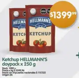 Supermercados Buenos Días Hellmann's ketchup doypack oferta