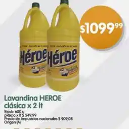 Supermercados Buenos Días Heroe lavandina clásica oferta