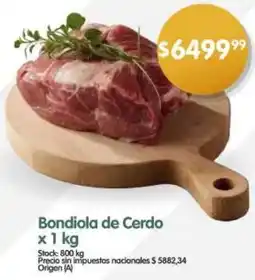 Supermercados Buenos Días Bondiola de cerdo oferta