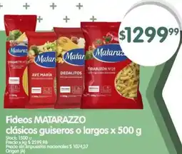 Supermercados Buenos Días Matarazzo fideos clásicos guiseros o largos oferta
