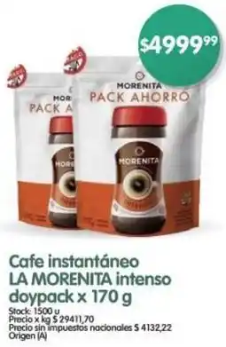 Supermercados Buenos Días La morenita cafe instantáneo intenso doypack oferta