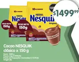 Supermercados Buenos Días Nestlé cacao nesquik clásico oferta